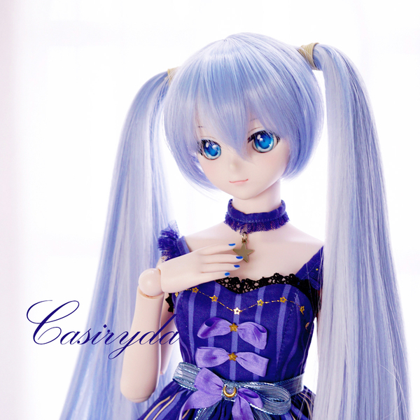 【现货】casiryda*bjd/dd娃假发初音miku蓝白渐变双马尾*星之蓝