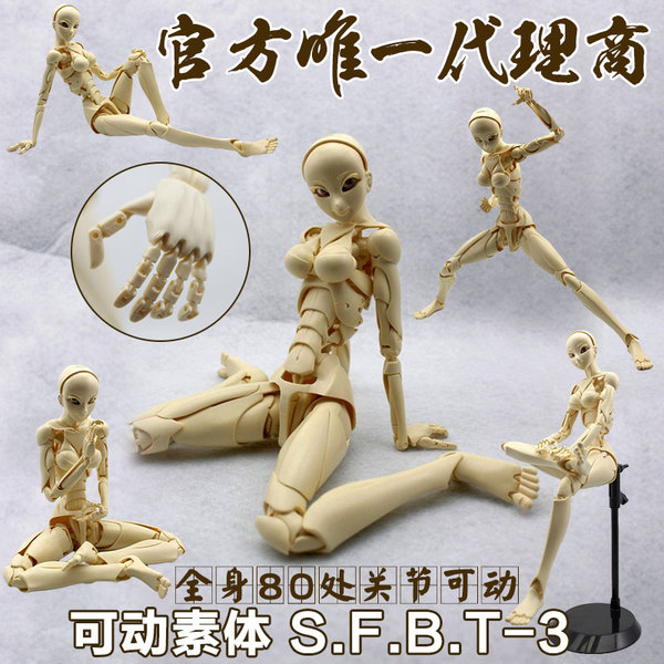 日本原装全身关节可动素体s.f.b.t-3手办人偶动漫绘画模型女素描