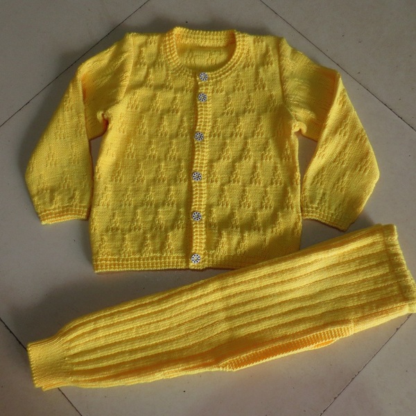新款初生婴儿宝宝棉开衫纯手工编织儿童毛衣套装满月送礼12号