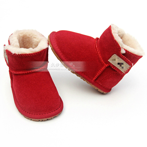 Детские зимние плюс бархат детская обувь для мужчин и женщин кожаные сапоги снега сапоги ботинки ребенка малыша обувь 1-2-3 лет