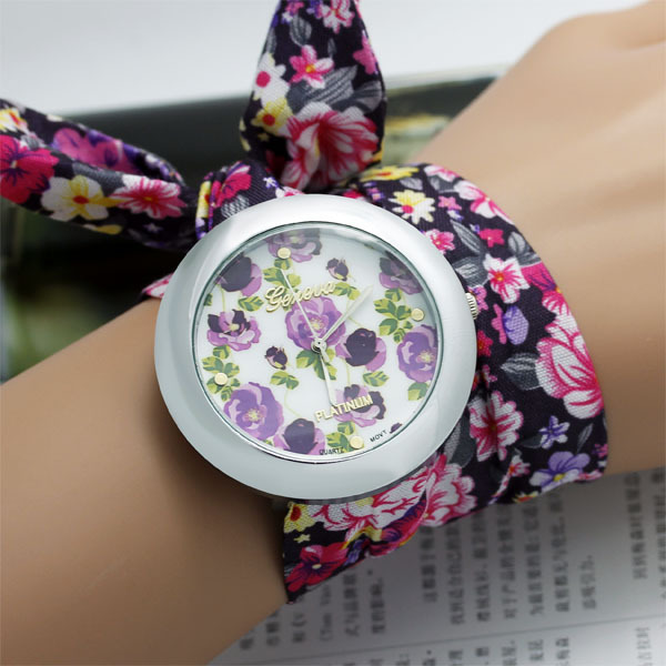 速卖通ebay爆款 复古田园欧美流行女表 Geneva watch 日内瓦手表