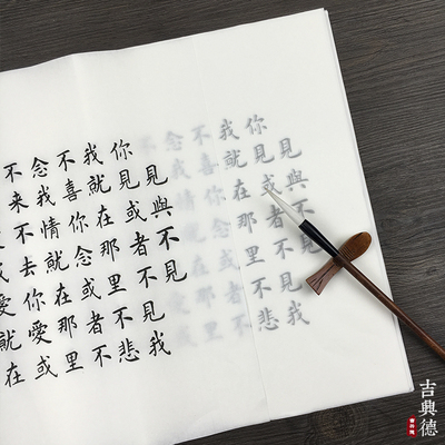 见与不见小楷毛笔描红字贴心经抄经入门宣纸临摹书法练习必备包邮