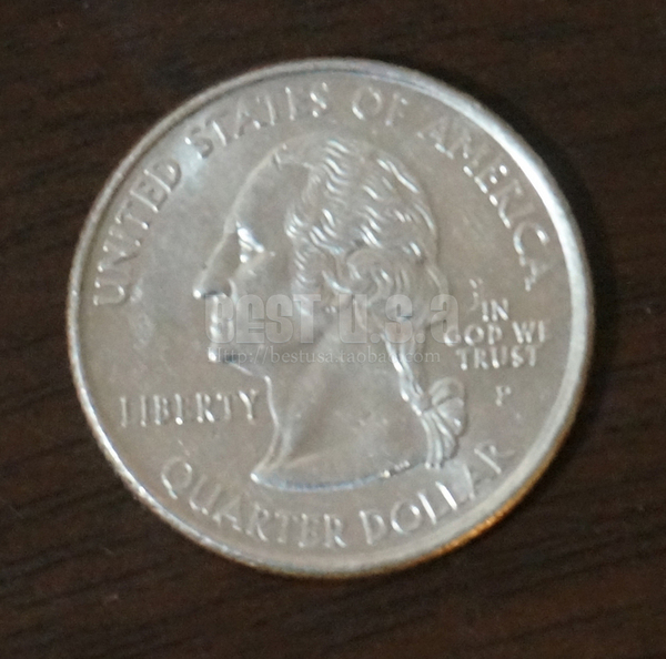 美国25美分硬币 四分之一美元美金(quarter dollar)