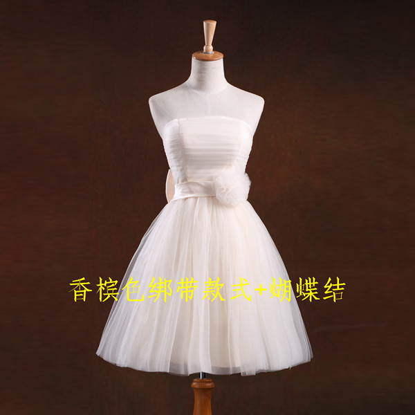 Новый бюстгальтер +2015 платье невесты платье летом был тонкий большие ярдов короткий параграф вечернее платье пачка платье сестры