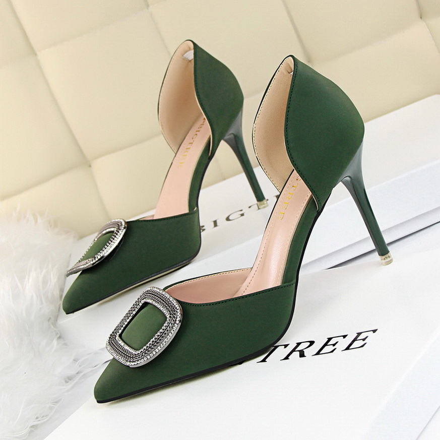 895-1 han edition fashion contracted professional OL shoes high heel with shallow mouth pointed hollow out belt buckle s