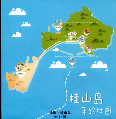 【2015年最新版】珠海市桂山岛旅游地图-交通图-导游图-手绘地图