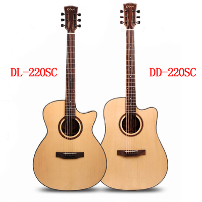 【送小u】新款鸽子吉他 dove dd220s 41寸缺角单板民谣吉他 电箱