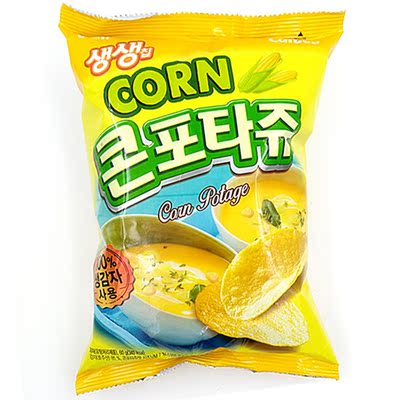 海太生生玉米浓汤味薯片60g 韩国进口食品 休闲零食