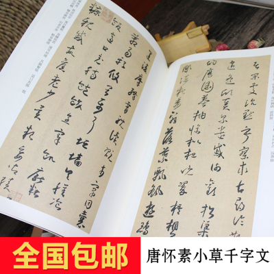 唐怀素小草千字文成人初学者入门临摹练习毛笔字贴 草书字帖 毛笔