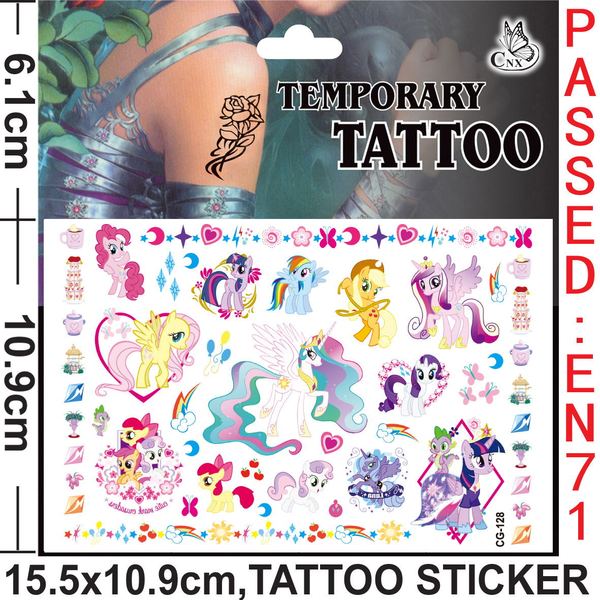 超多新款超级英雄迪士尼公主 冰雪奇缘 小马宝莉儿童卡通纹身贴纸