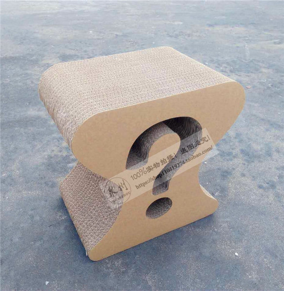 瓦楞纸家具问号凳子牛卡纸包装创意绿色纸制品家居环保产品包邮