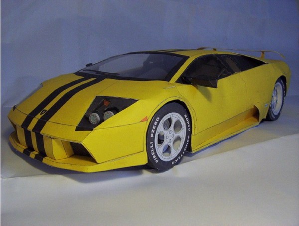 益智玩具jtb57手工3d纸模型diy汽车1:18兰博基尼跑车lamborghini