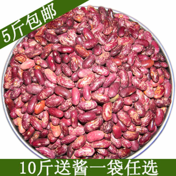 花芸豆 东北有机红花饭豆农家自产花腰豆散装500g 5斤