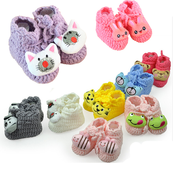 春夏男童女宝宝手工编织袜子绒线袜软底学步鞋 幼婴儿毛线鞋0-1岁