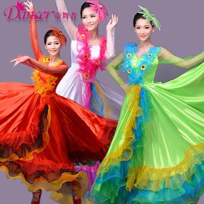 2015新款开场舞大摆裙现代舞蹈服装基督教伴