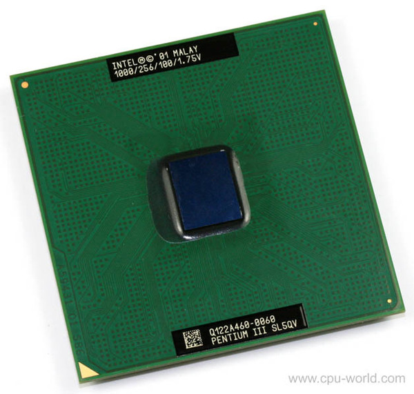 intel铜矿pentium 奔腾p3 1.0ghz 1000/256/100 370针cpu sl5qv