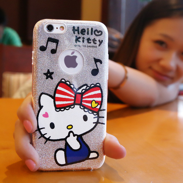 hello kitty 苹果六6plus手机壳新款女iphone6s防摔矽胶套5.5卡通