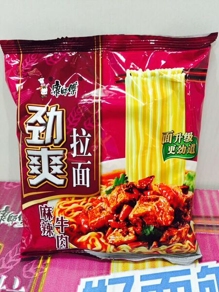 康师傅 劲爽 拉面麻辣牛肉面泡面 94克 整箱24袋