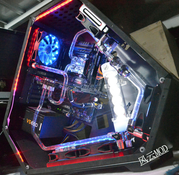 风云mod 外星人机箱 i7 5820k/gtx980ti 分体水冷主机