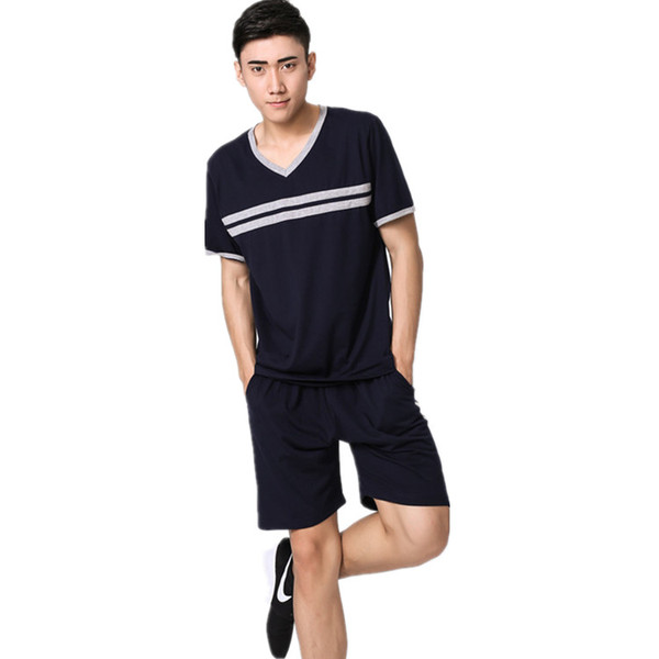 2015夏季男士运动套装 夏天中青年短袖短裤加大加肥健身房休闲服