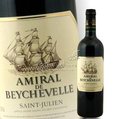 法国红酒 龙船庄园副牌 amiral de beychevelle 2008 正品名庄