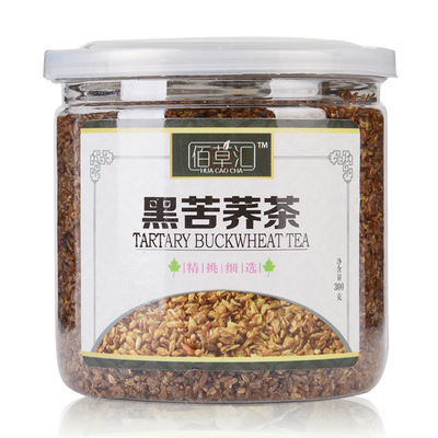 标题优化:佰草汇 苦荞茶 四川凉山 黑苦荞茶 荞麦茶 罐装 300g 保健茶