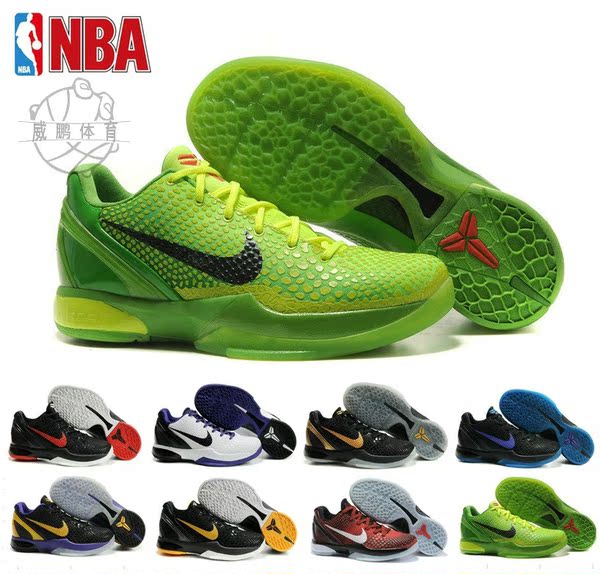 正品专柜新款科比6代战靴 kobe6 篮球鞋 黑曼巴全明星青蛇8zk