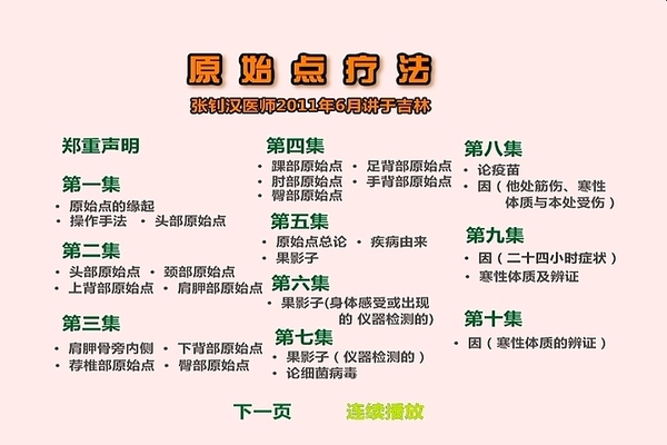 原始点疗法理论讲座-张钊汉医师 吉林 台湾 新加坡 1张d9 s212