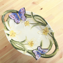 Двуухий европейский лоток керамический фруктовый лоток креативный фруктовый горшок бабочка домашний декор посуда тарелка декоративная тарелка