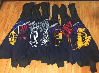 2017新款 正品UNK NBA 男女运动休闲加绒训练卫衣帽衫 100