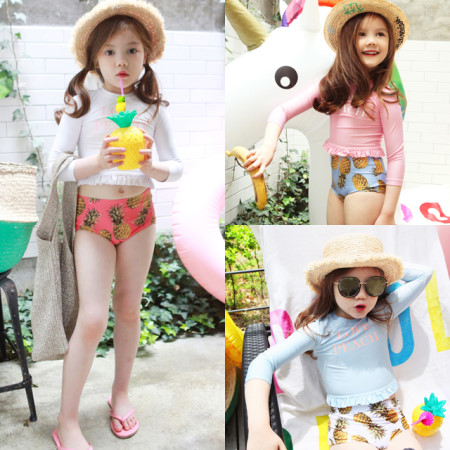 菠蘿韓國兒童泳衣分體