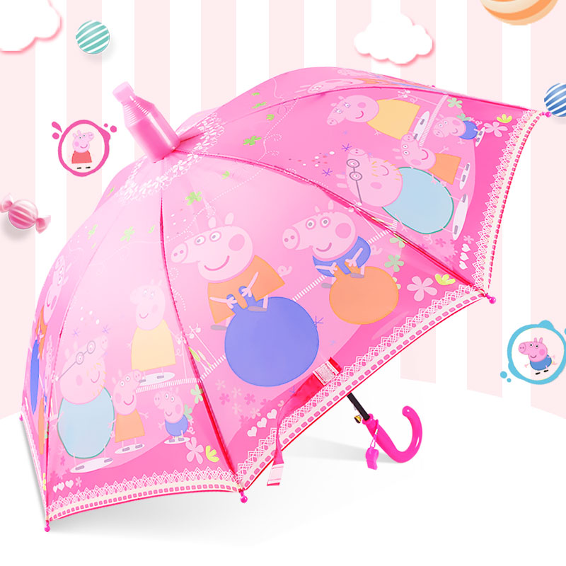 大雙層雨棚清新男童帶雨傘幼兒兒童雨傘加厚女口哨式兒童雨傘遮