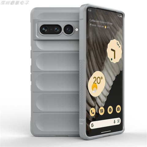 Gray — Easy Grip Non Slip Matte Silicone TPU 7, 7 Pro, 6, 6 Pro Google Pixel Phone Case