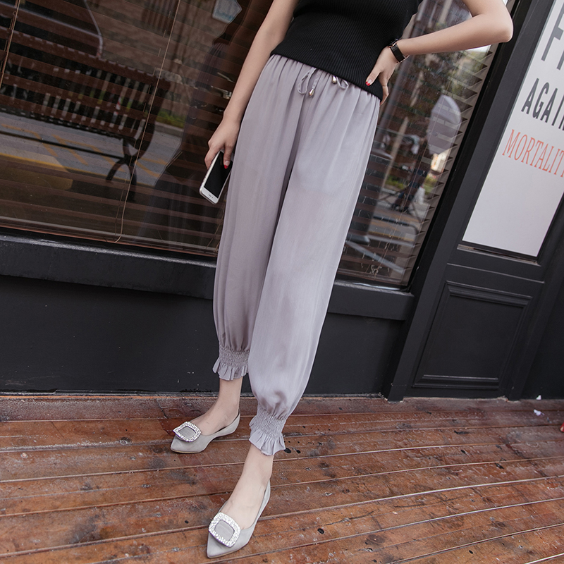 déposer le sens de sarouel femme 2019 nouveau en mousseline de soie femmes pantalon d'été mince recadrée glace pantalon en soie drapé faisceau pied pantalon déposer le sens de sarouel femme 2019 nouveau en mousseline de soie femmes pantalon d'été mince recadrée glace pantalon en soie drapé faisceau pied pantalon
