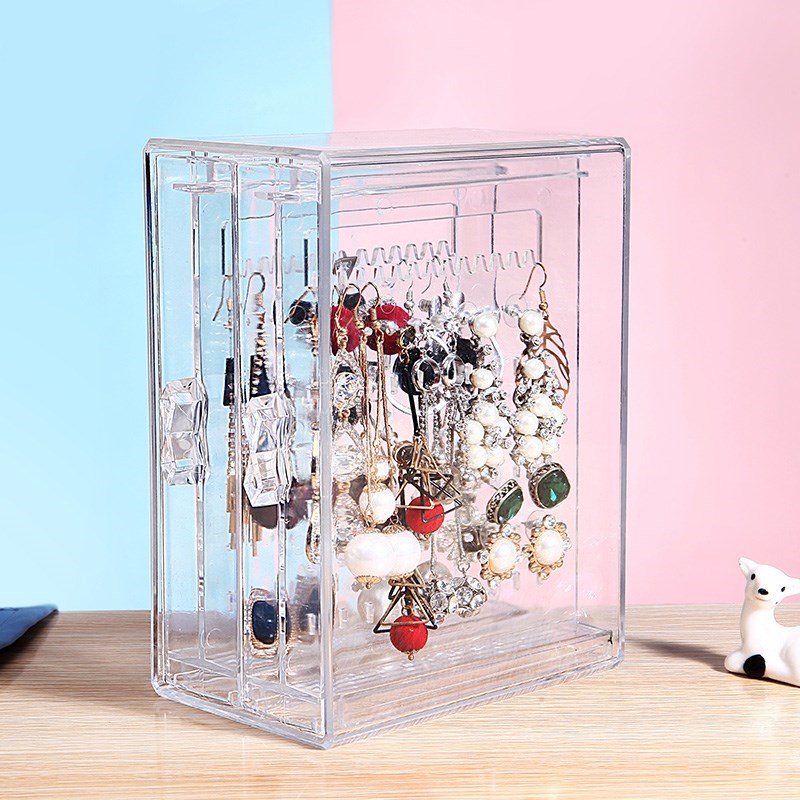 boucles d'oreilles plateau transparent de goujon de boucles d'oreilles affichage accrocher titulaire de l'anti-poussière oreille ornement boîte de rangement en plastique de la corée collier de bijoux boîte à bijoux boucles d'oreilles plateau transparent de goujon de boucles d'oreilles affichage accrocher titulaire de l'anti-poussière oreille ornement boîte de rangement en plastique de la corée collier de bijoux boîte à bijoux