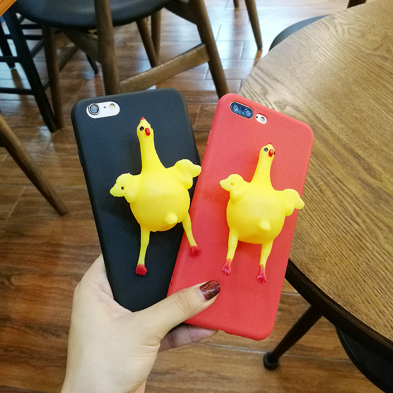 抖音下蛋鸡苹果6s手机壳oppor11软vivox9套ip