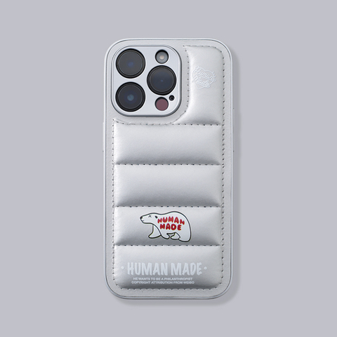 Silver — Human Made New Puffy Puffer Down Jacket 15, 14, 13, 12 iPhone Case