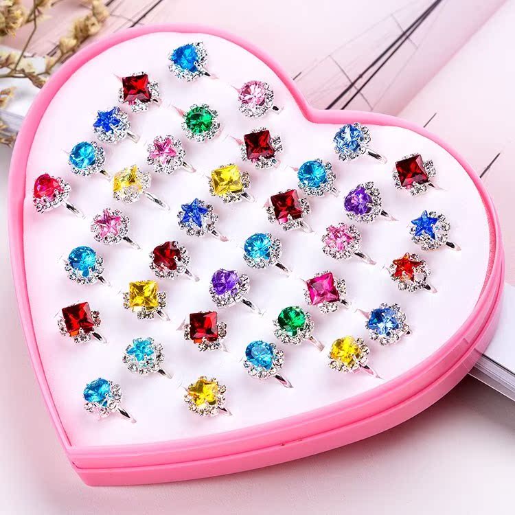 dessin animé enfants petit anneau de la bague, bijou strass jouets filles les filles de la princesse parure de bijoux de cadeau de boîte à bijoux dessin animé enfants petit anneau de la bague, bijou strass jouets filles les filles de la princesse parure de bijoux de cadeau de boîte à bijoux