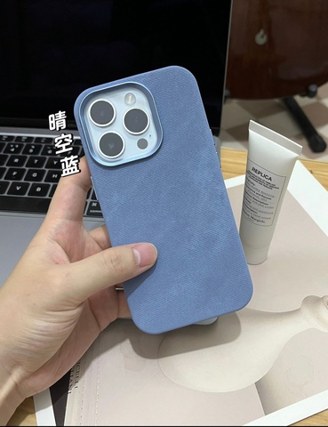 Blue — Canvas Magnetic MagSafe High End Premium – High Quality 15, 14, 13, 12, 11 iPhone Case