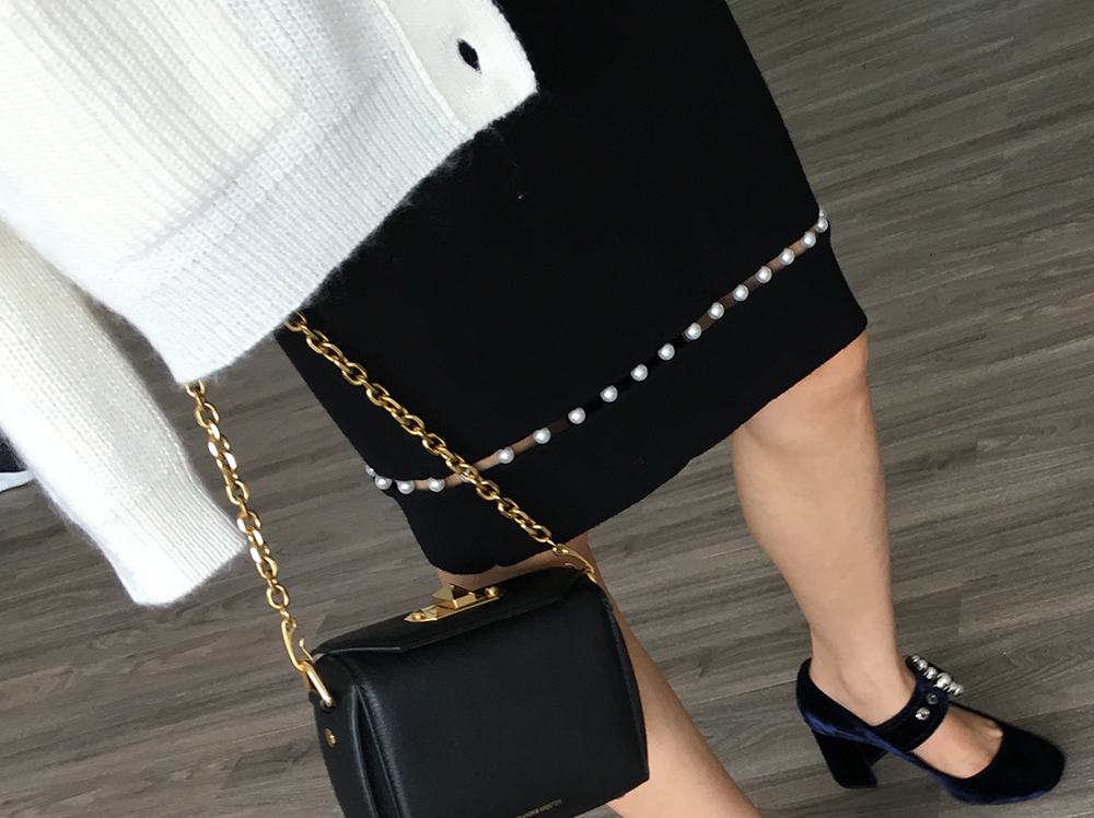 119鼎級毛織：掌櫃強推薦 超越經典優雅珍珠鉛筆半身裙