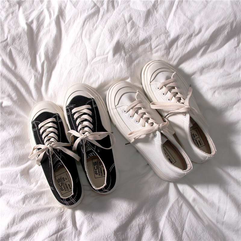 canvas heel sneakers