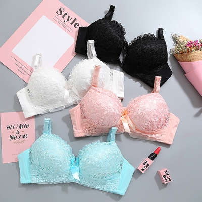 白色内衣女无钢圈学生少女高中生聚拢小胸文胸套装女胸罩薄款18岁-淘宝网