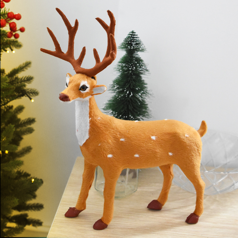 cistmas decoration scene decoration sika deer simution cistmas elk reindeer shopping mall decoration gift plush toy