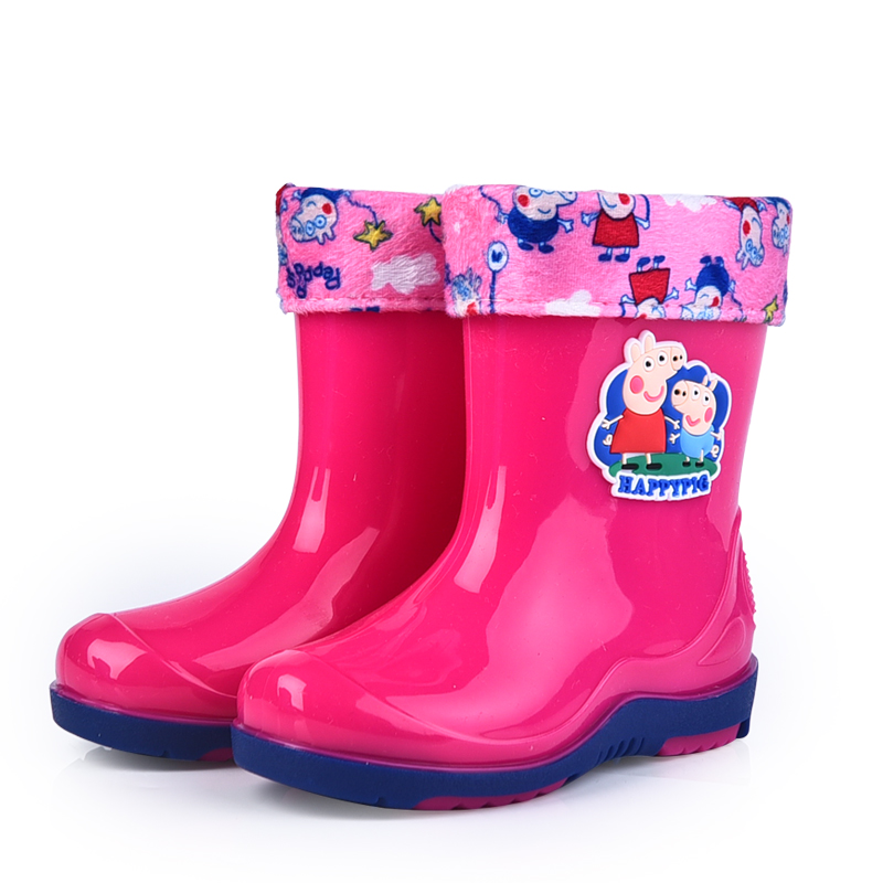 四季新款卡通寶寶雨鞋男女童橡膠加厚防滑兒童雨靴學生中筒水鞋