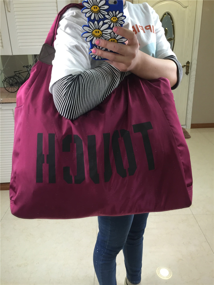 letters korean version of the single shoulder nylon leisure bag large - capacity cloth handbags shopping bags square dance travel bags
