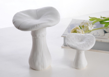 现代简约家居饰品陶瓷蘑菇摆件客厅电视柜装饰工艺品结婚礼品