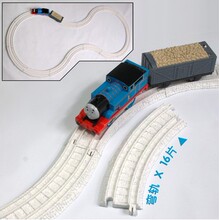 电动轨道儿童玩具小火车益智模型男孩玩具生日礼物 弯轨曲轨直轨