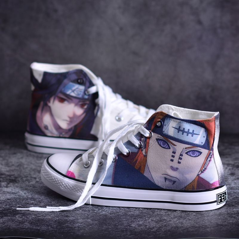 personnalisée graffiti naruto anime entourant itachi et penn chaussures de toile des hommes chaussures high top casual chaussures quelques chaussures personnalisée graffiti naruto anime entourant itachi et penn chaussures de toile des hommes chaussures high top casual chaussures quelques chaussures
