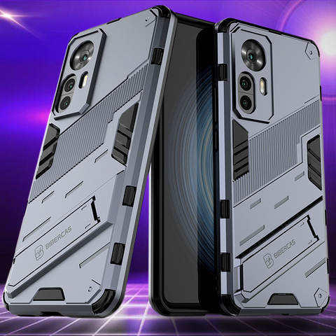 New Punk Armor Tough Shockproof Hybrid MagSafe Compatible Kickstand 12T, 12T Pro Phone Case