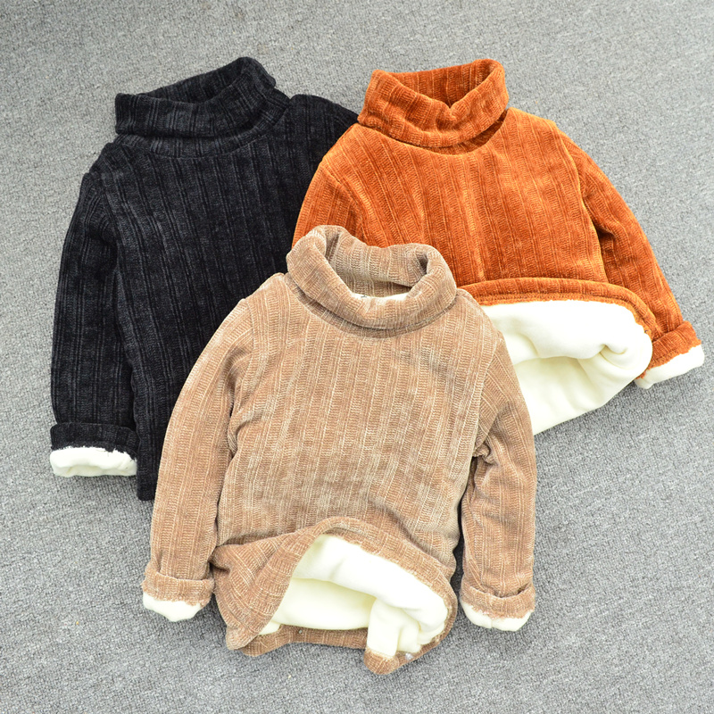 天天特價男童毛衣高領加厚兒童T恤2017鼕新款打底衫套頭加絨保暖